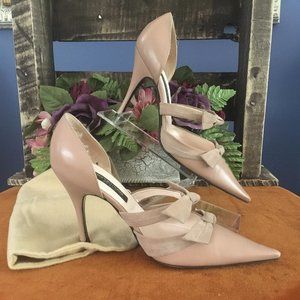 Sergio Rossi Beige Leather & Suede Heels Size 6B